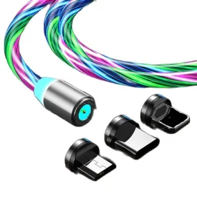 Magnetic Flow Luminous Lighting Charging Mobile Phone Cable Cord