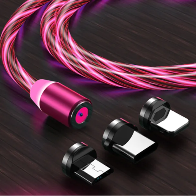 Magnetic Flow Luminous Lighting Charging Mobile Phone Cable Cord