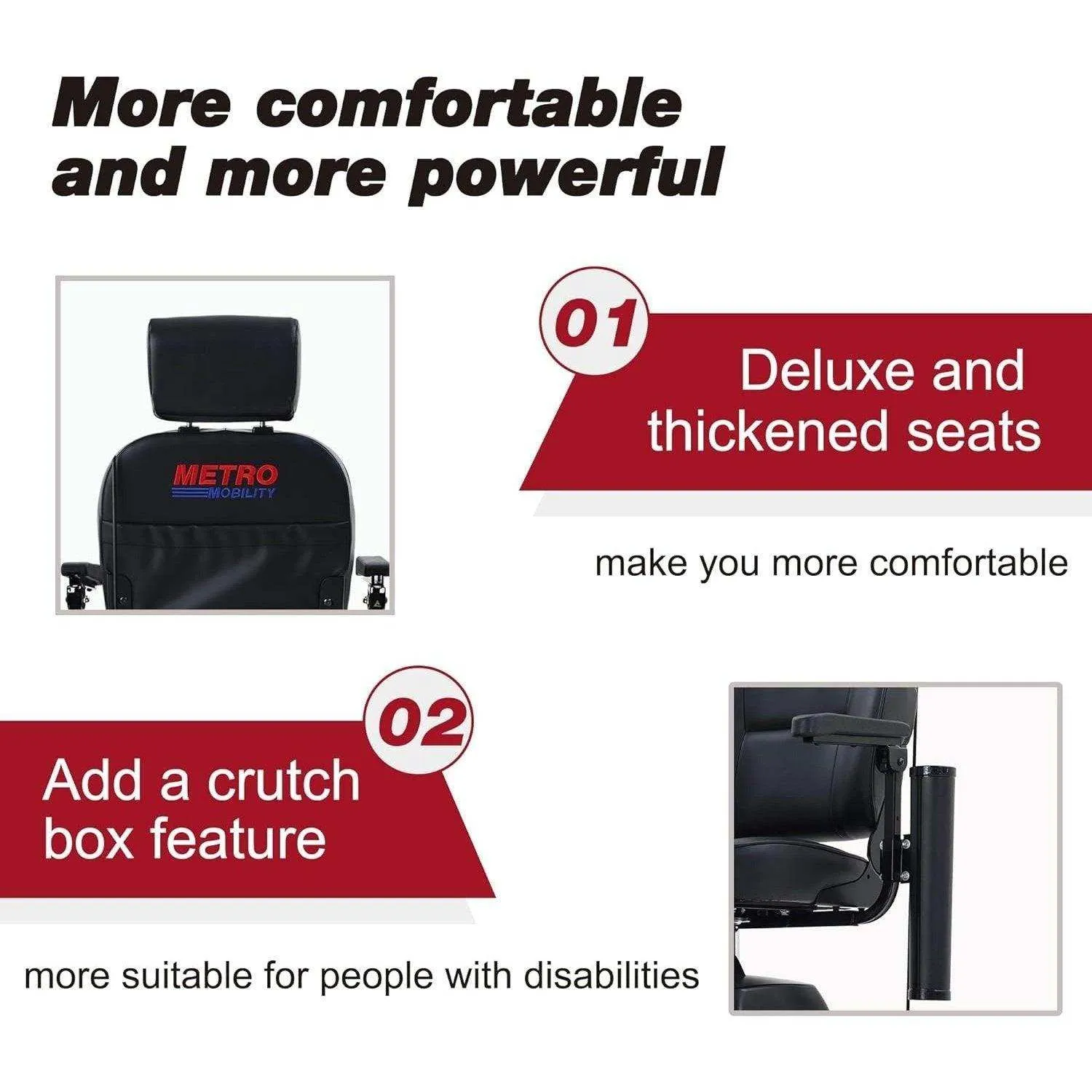 Metro Mobility Max Plus Series 4-Wheel Travel Mobility Scooter