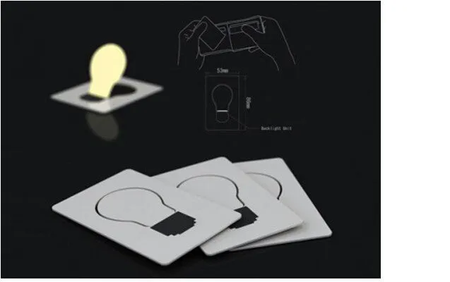 Mini led creditcard light Portable Pocket Lamp Pocket Led Card Light-4PCS