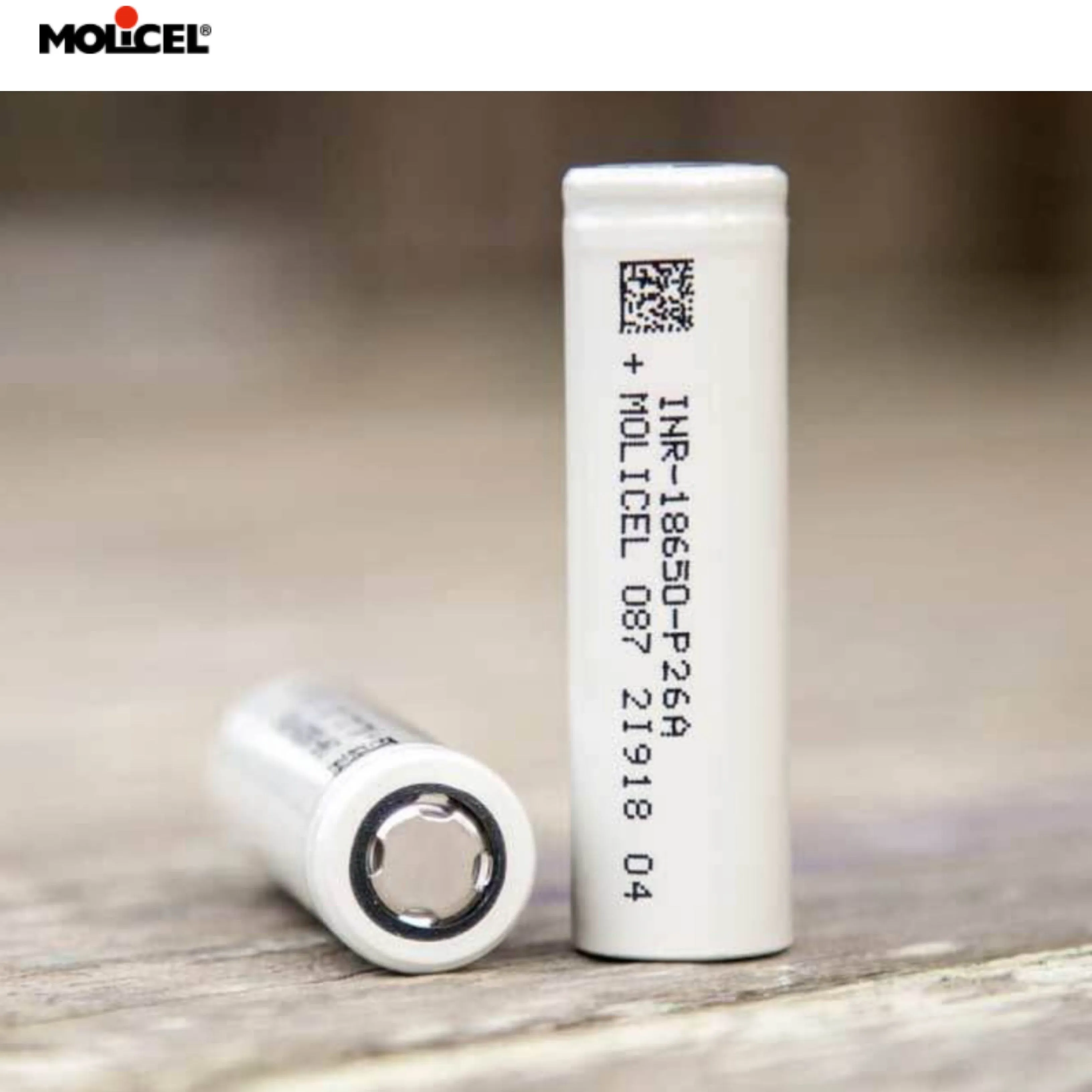 Molicel P26A INR18650 2600mAh 3.6V 35A Rechargeable Li-ion  Battery