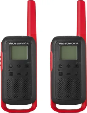 Motorola Solutions T210 Two-Way Radio Black W/Red Two-Pack
