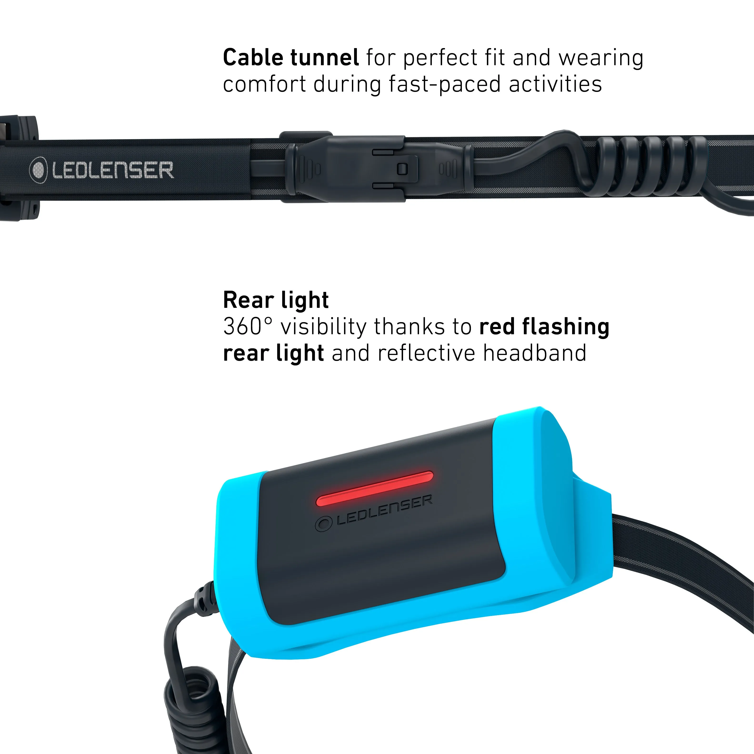 NEO9R Rechargeable Running Head Torch with Chest Strap