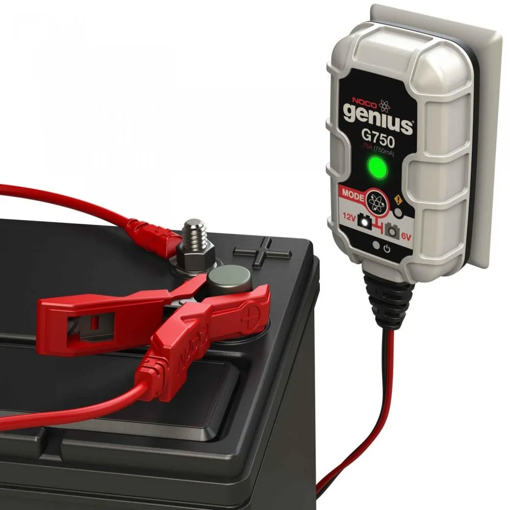 NOCO Genius G750AU 6V & 12V 0.75A UltraSafe Smart Battery Charger & Maintainer