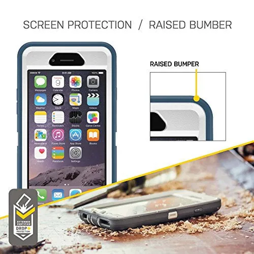 OtterBox DEFENDER iPhone 6/6s Case - Frustration-Free Packaging - GLACIER (WHITE/GUNMETAL GREY)