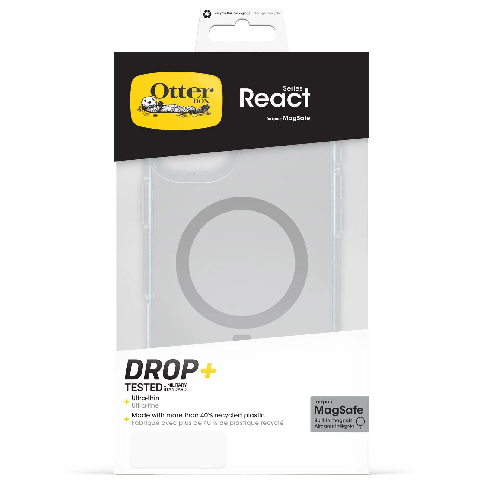 OtterBox React MagSafe Case for iPhone 16 Plus (Clear)
