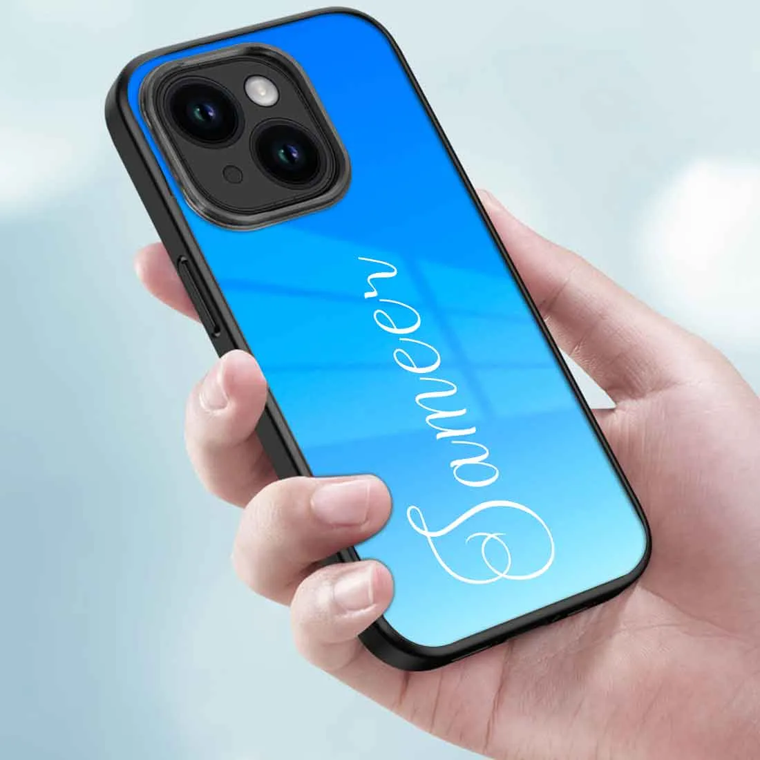 Personalized iPhone 14 Cover Phone Case With Name - Blue Sea