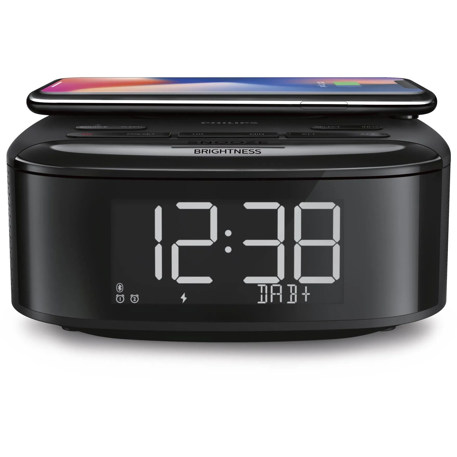 Philips DAB/FM Alarm Clock Radio with Qi Wireless Charging