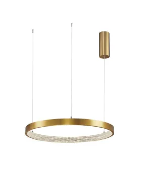 PRE Dimmable Gold & Acrylic Single Ring Pendant Medium - ID 10067