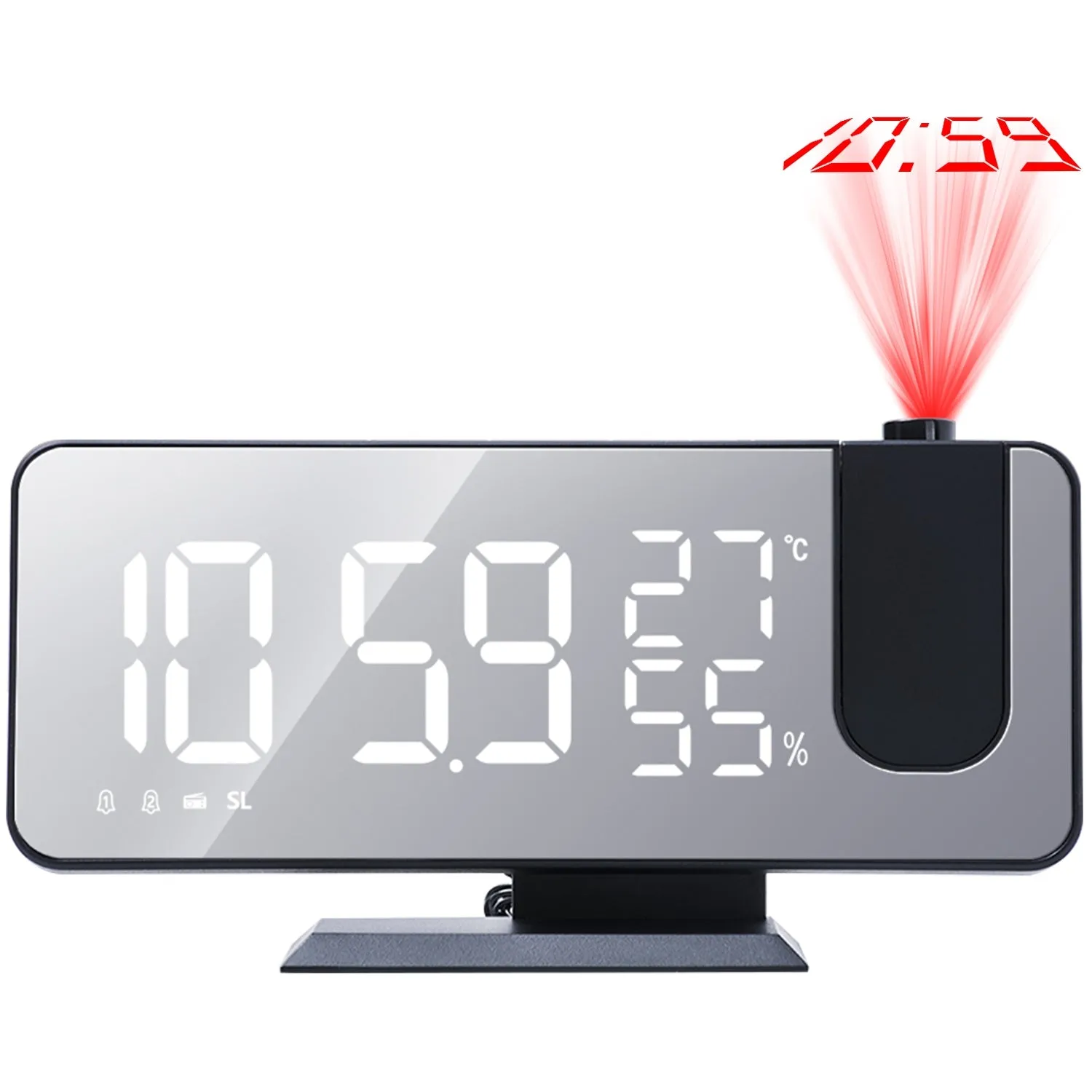 Projection Alarm Clock with Radio Function