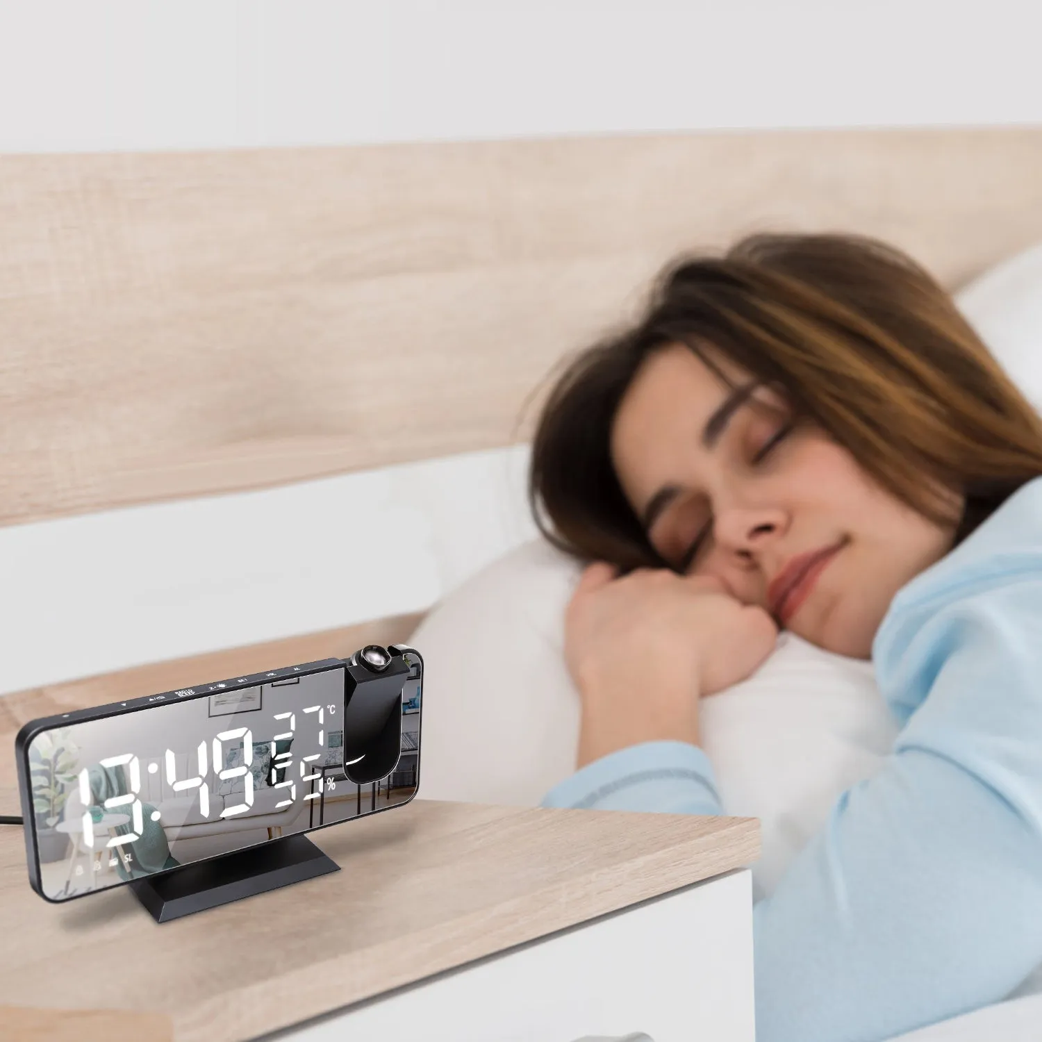 Projection Alarm Clock with Radio Function