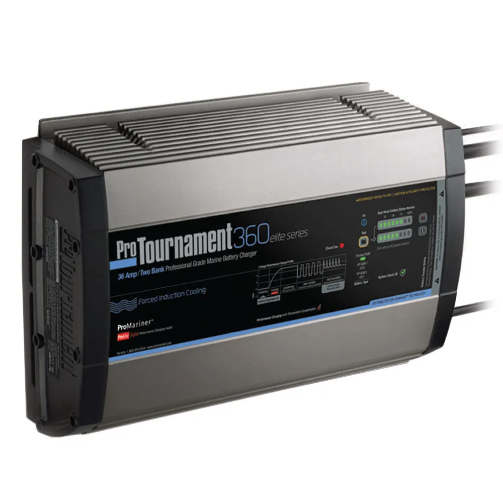 ProMariner ProTournament 360  elite Dual Charger - 36 Amp, 2 Bank - P/N 52032