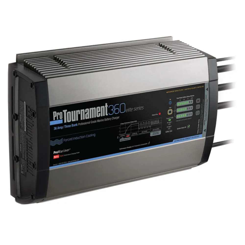 ProMariner ProTournament 360  elite Triple Charger - 36 Amp, 3 Bank - P/N 52036