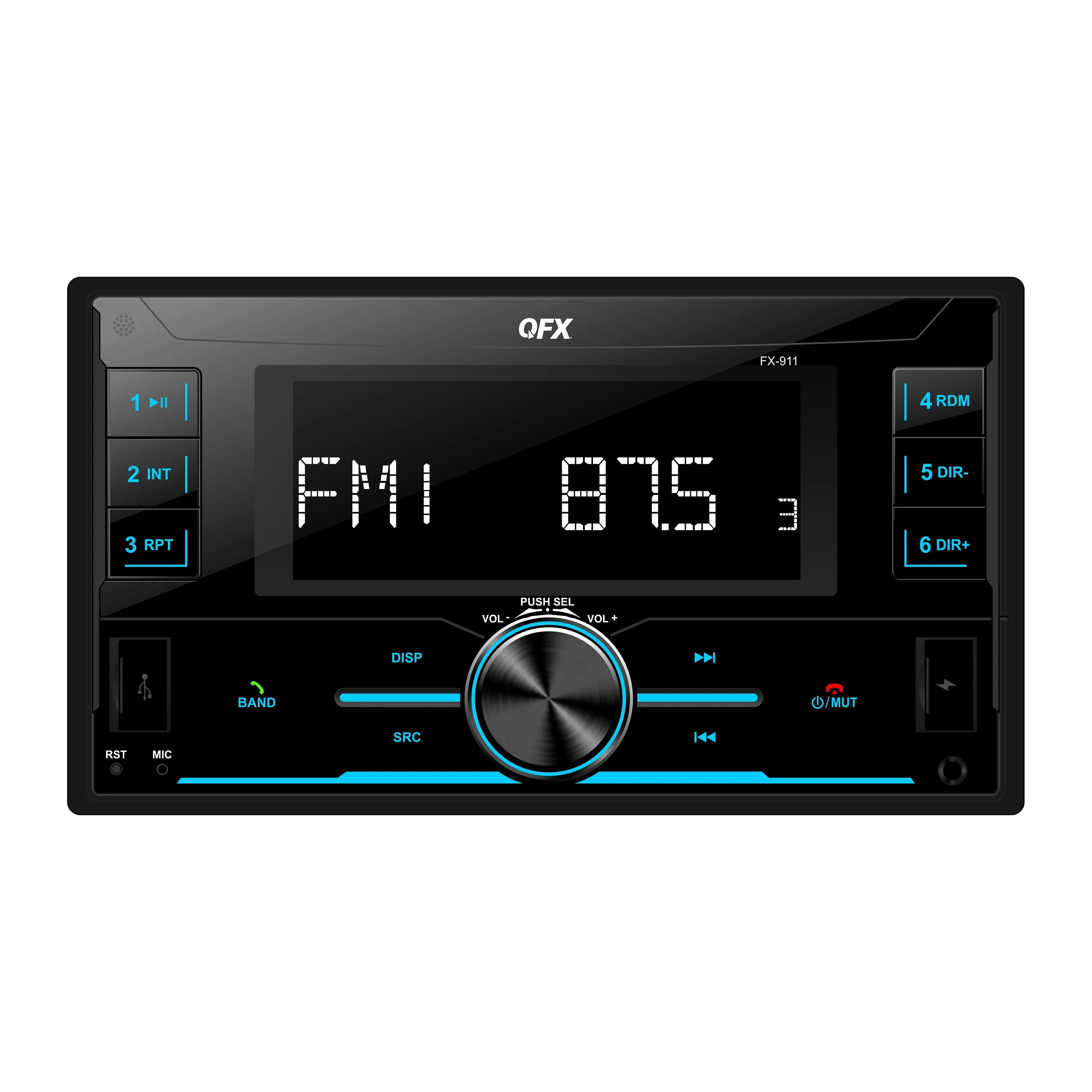 QFX FX-911 Bluetooth Car Stereo AM/FM Radio MP3 Player