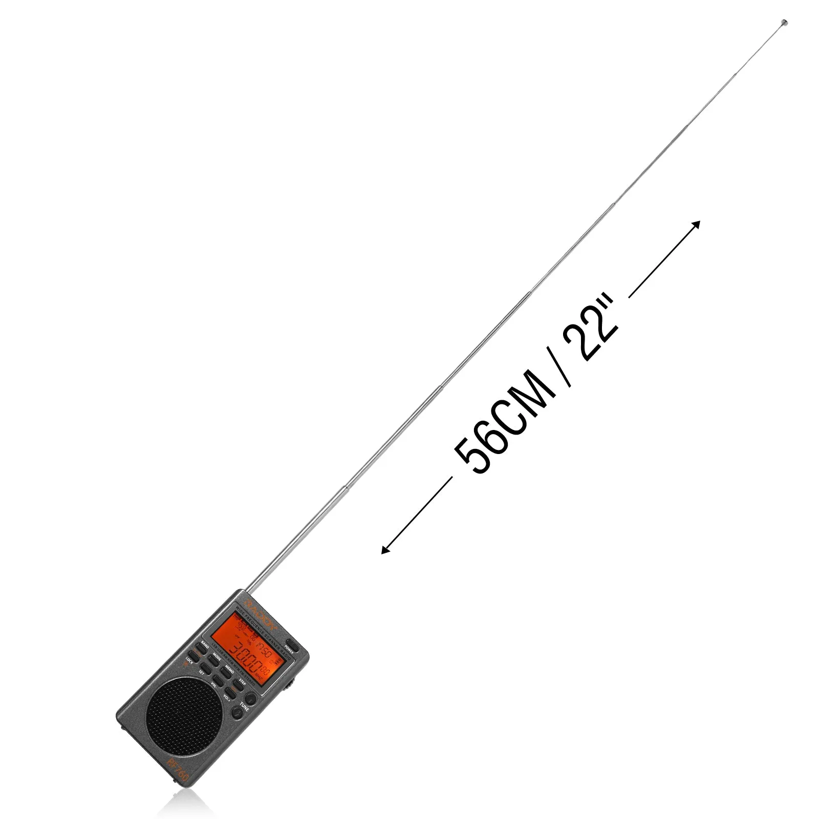 Raddy RF760 SSB Shortwave Radio FM AM SW CB VHF UHF WX AIR Marine Full Band Receiver | NOAA Alert | Rechargeable