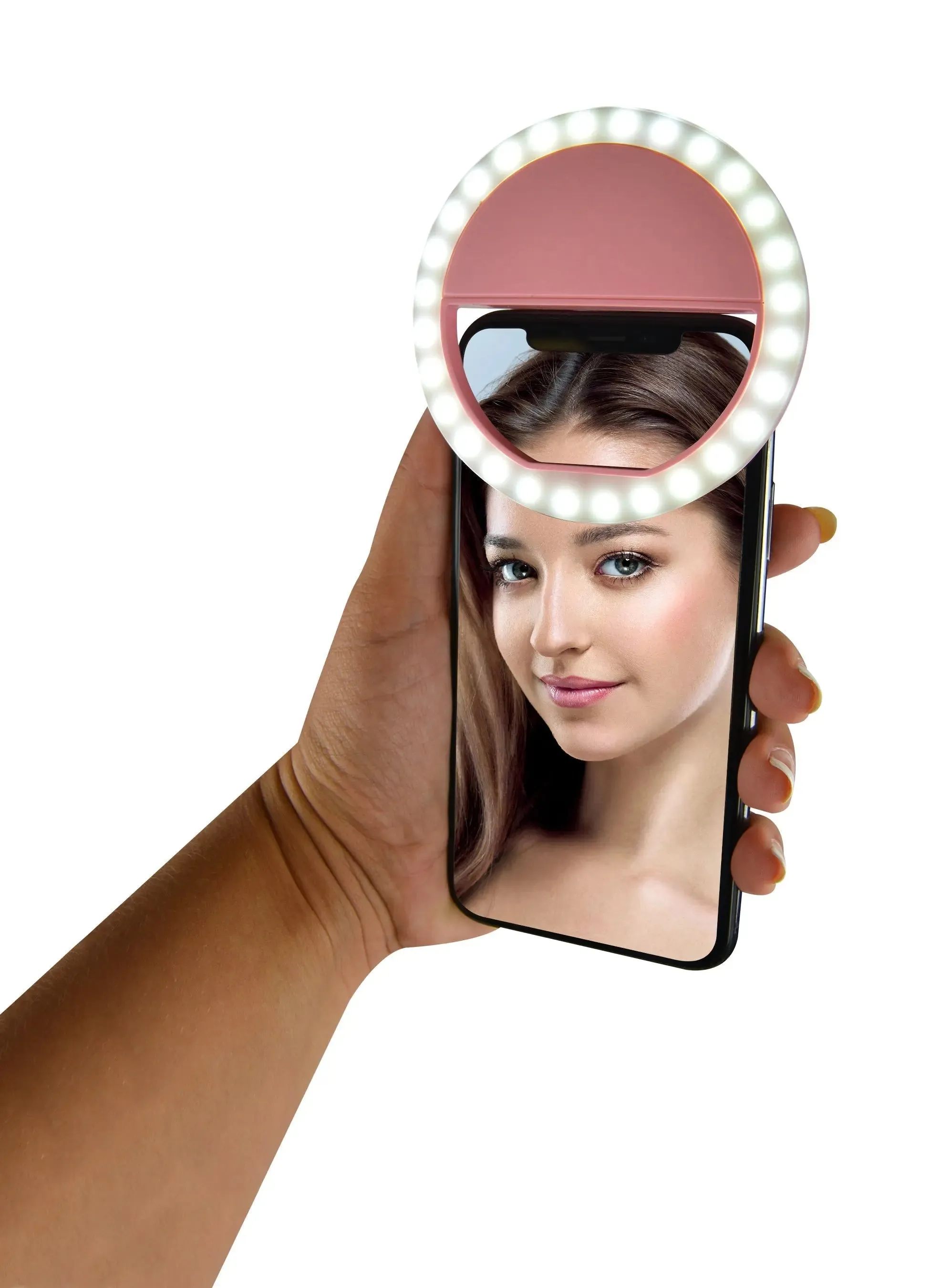 Rechargeable Clip On Selfie Light - 6 Pieces Per Retail Ready Display 22669