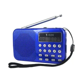 Rechargeable Speaker FM Radio Speaker Compatible With Apple, Mini Portable Dual Band Rechargeable Digital LED Display Panel Stereo FM Radio Speaker USB TF Mirco For Tablet PC MP3