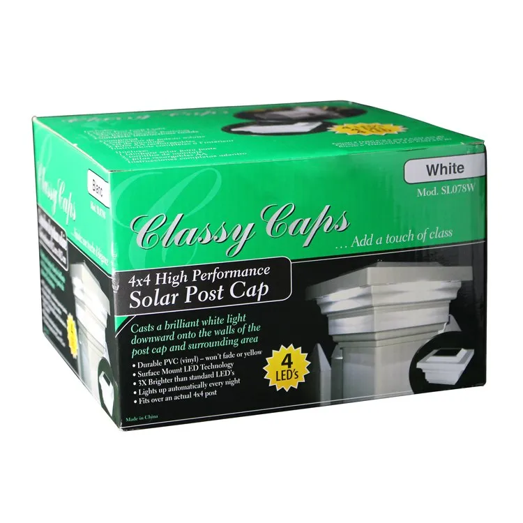Regal 4" x 4" PVC Solar Post Cap - White