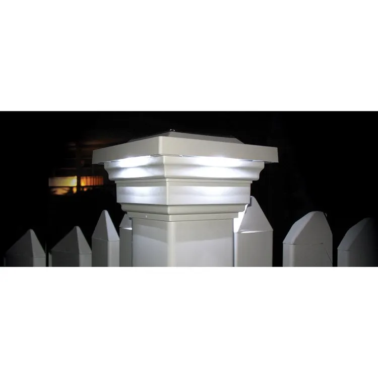 Regal 4" x 4" PVC Solar Post Cap - White