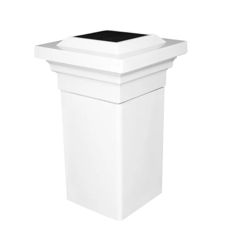 Regal 4" x 4" PVC Solar Post Cap - White
