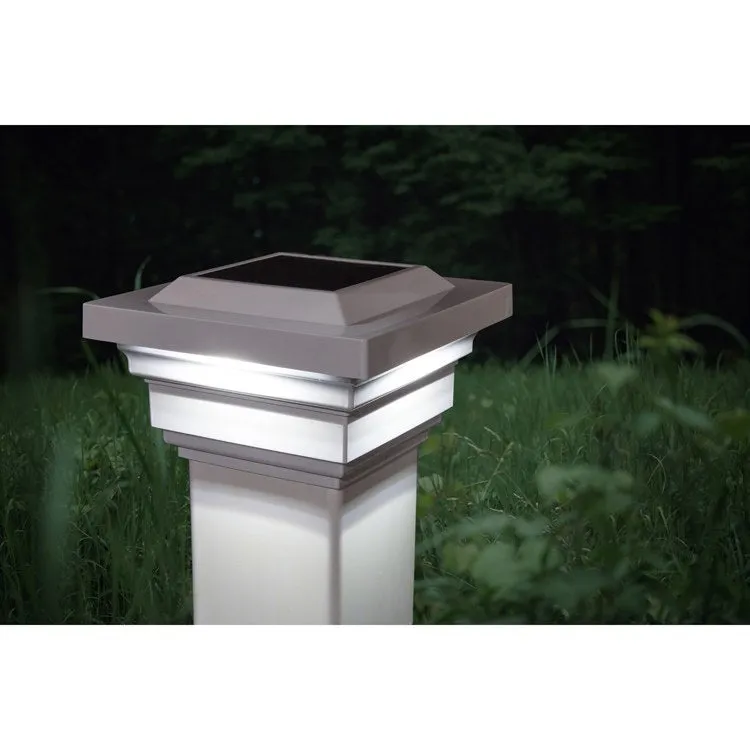 Regal 4" x 4" PVC Solar Post Cap - White