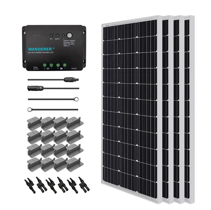 Renogy 400 Watt 12 Volt Complete Solar Kit w/ Mounting Hardware