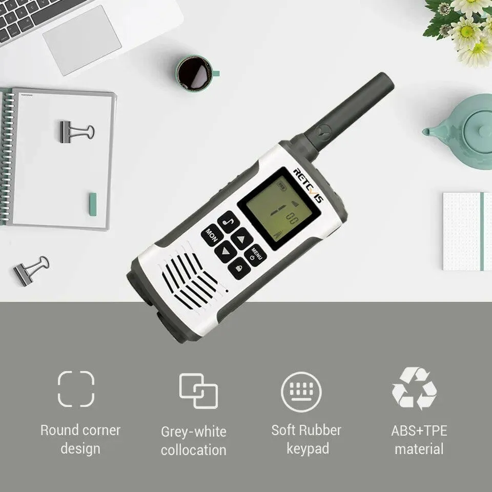 Retevis Walkie Talkie 2 pcs USB Charge LED Flashlight Room Monitor Two-way Radio Receiver RT45 PMR446 for Motorola Walkie-Talkie
