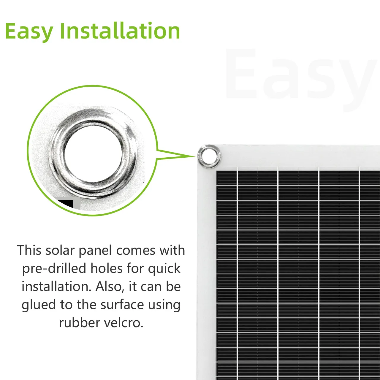 ROCKSOLAR 30W 12V Flexible Monocrystalline Solar Panel