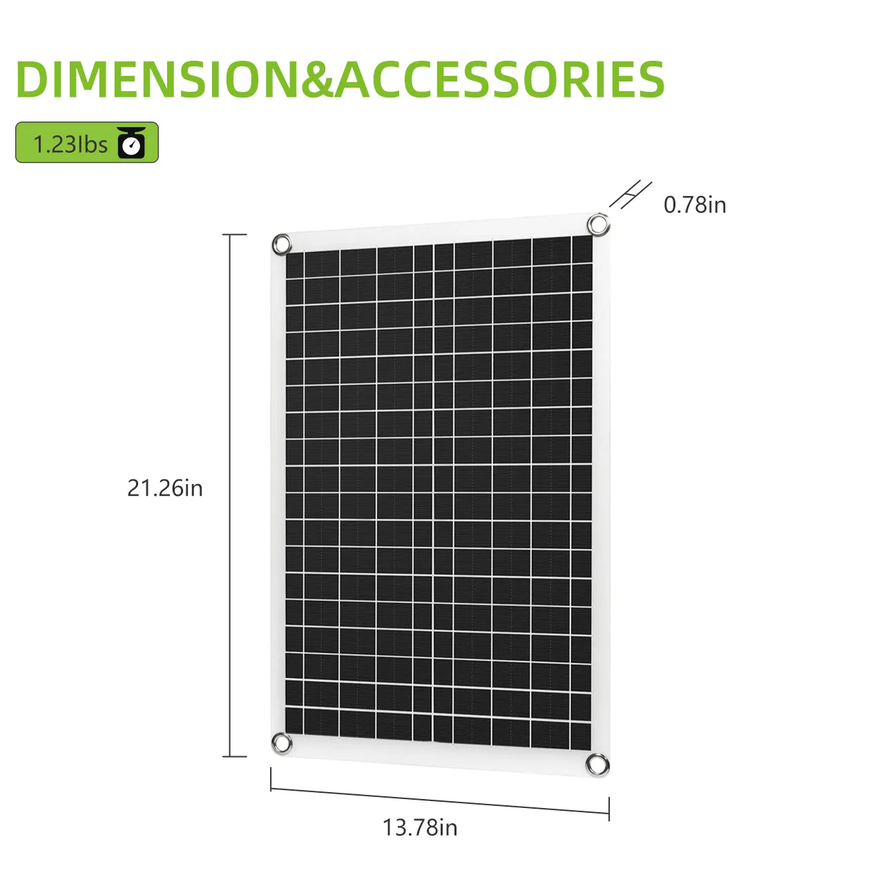 ROCKSOLAR 30W 12V Flexible Monocrystalline Solar Panel
