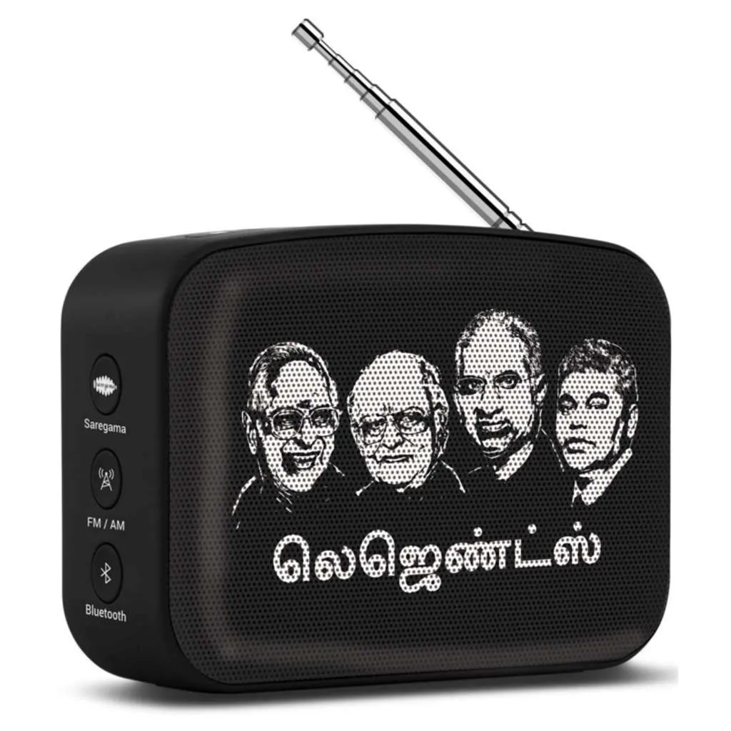 Saregama Carvaan Mini 2.0 Portable Bluetooth Speaker With Tamil Songs Moonlight Black SCM04-MR0025