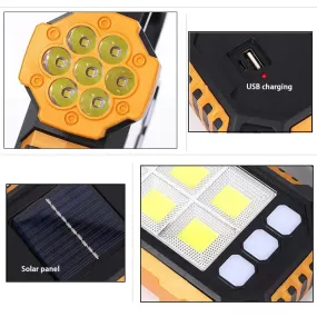 Solar Powered 6Cob   1Led Portable Work Light Fa-8029-1-B