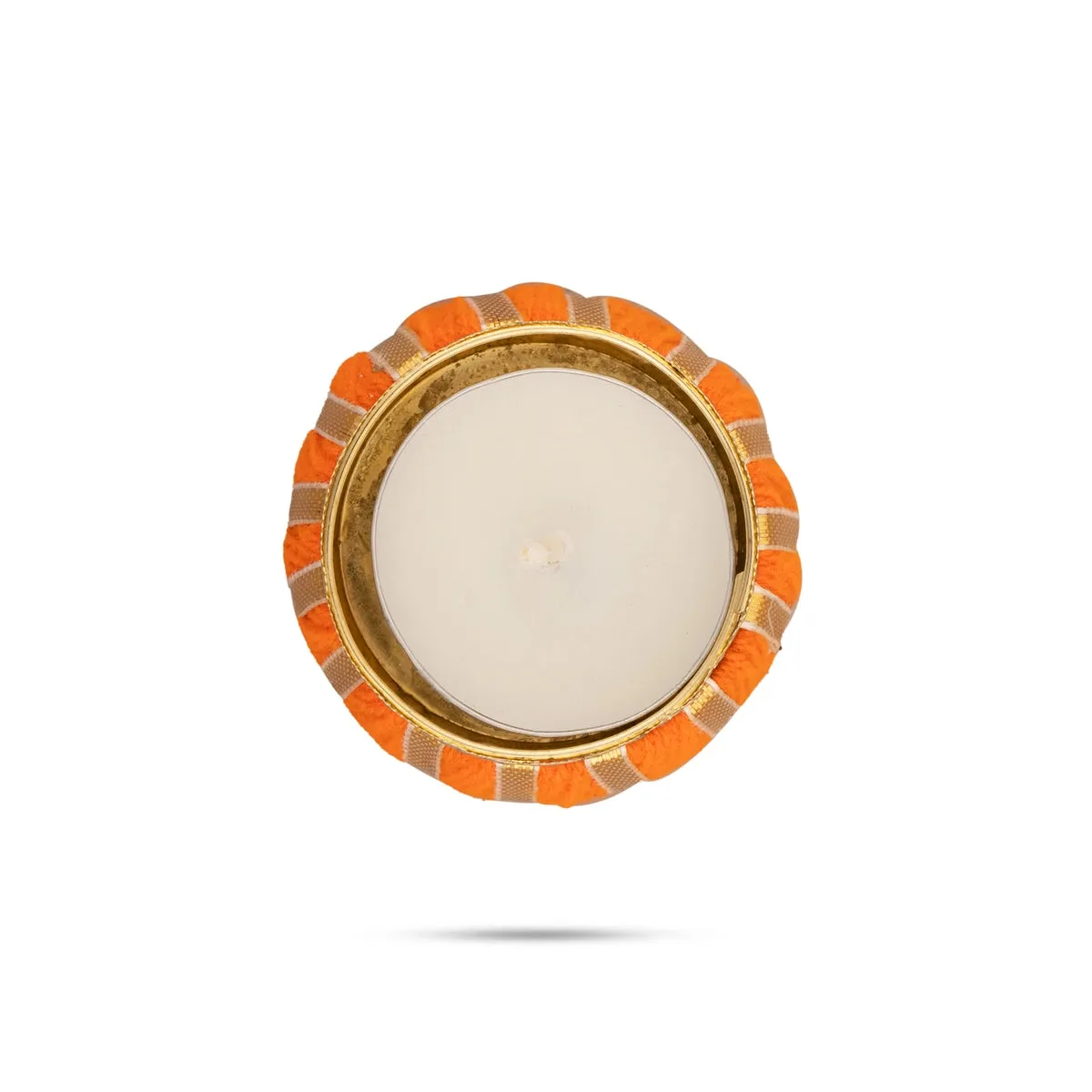 T Light Candle Set - 2 x 1.5 Inches | 3 Pcs/ Damru Design Tea Light Candles/ Tea Light Lamp for Home/ 75 Gms