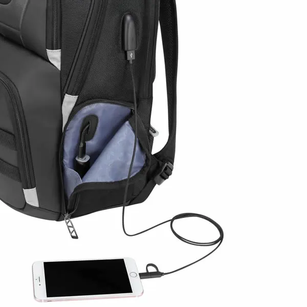 Targus DrifterTrek 11.6-15.6" Laptop Backpack with USB Power Pass-Thru - Black