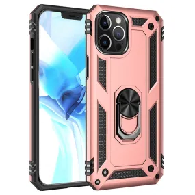 Tech Armor Ring Stand Grip Case with Metal Plate for iPhone 12 /