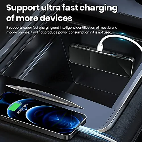 Tesla 2021-2022 Model 3/Y Dynamic Power USB HUB Compatible Docking Station Center Console