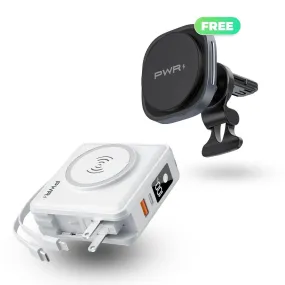 Travel PRO 5-in-1 Power Bank   Carmag 2.0 Car Magnetic Wireless Charger (BOGO Free)