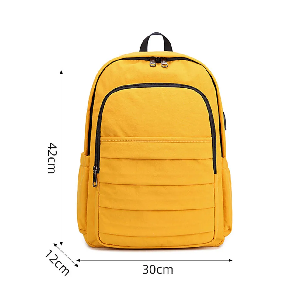 USB Backpack for School Teen Girls Waterproof Schoolbag Travel Bag with Laptop Compartment for College