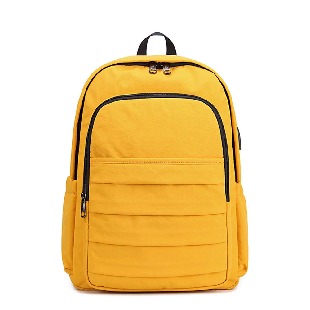 USB Backpack for School Teen Girls Waterproof Schoolbag Travel Bag with Laptop Compartment for College