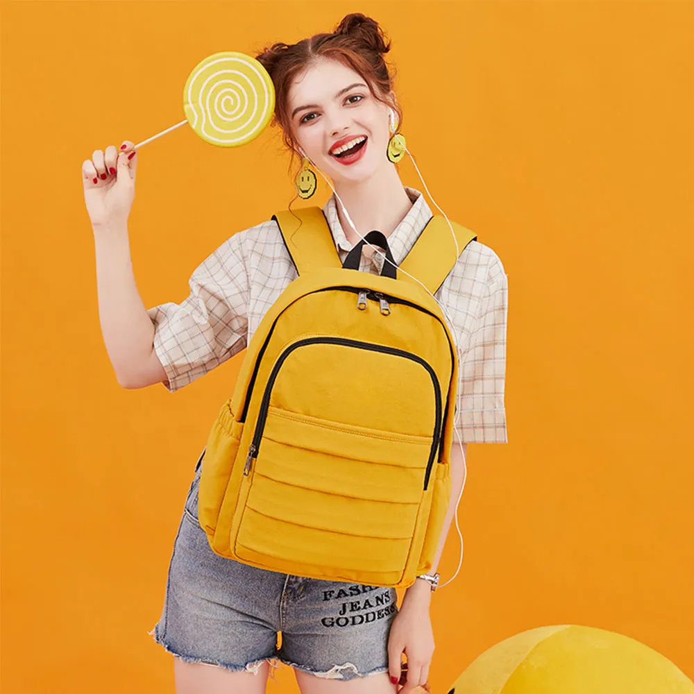 USB Backpack for School Teen Girls Waterproof Schoolbag Travel Bag with Laptop Compartment for College