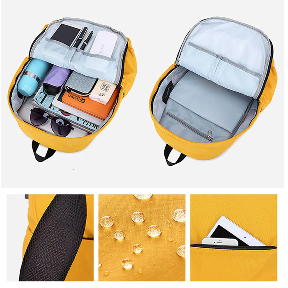 USB Backpack for School Teen Girls Waterproof Schoolbag Travel Bag with Laptop Compartment for College