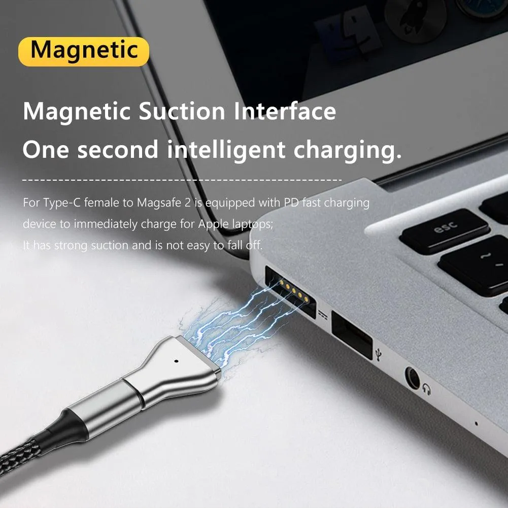 USB-C to MagSafe 2 Adapter for MacBook Air/Pro: Use Any 60W  Power Delivery Charger to Charge Your Mac