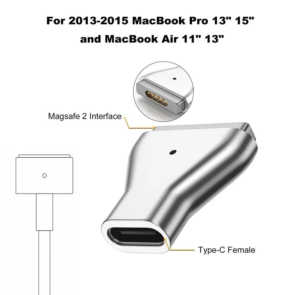 USB-C to MagSafe 2 Adapter for MacBook Air/Pro: Use Any 60W  Power Delivery Charger to Charge Your Mac