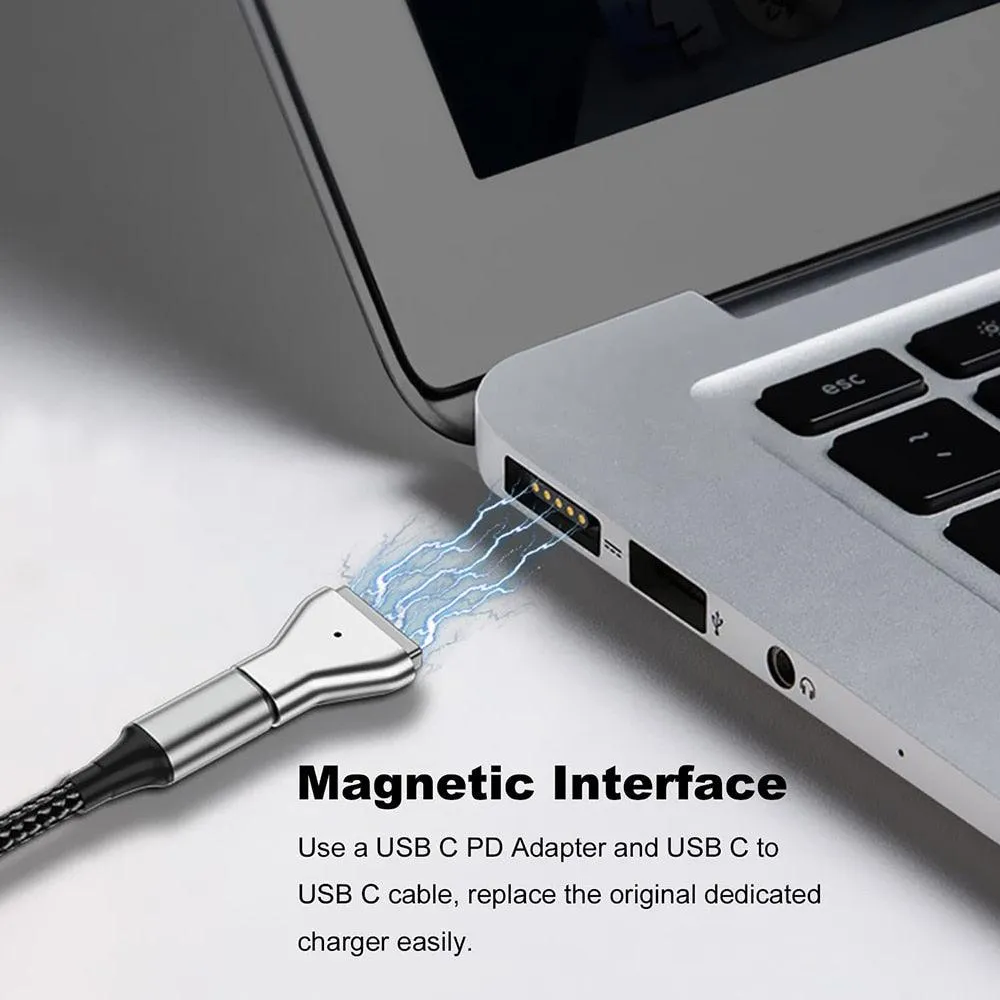 USB-C to MagSafe 2 Adapter for MacBook Air/Pro: Use Any 60W  Power Delivery Charger to Charge Your Mac