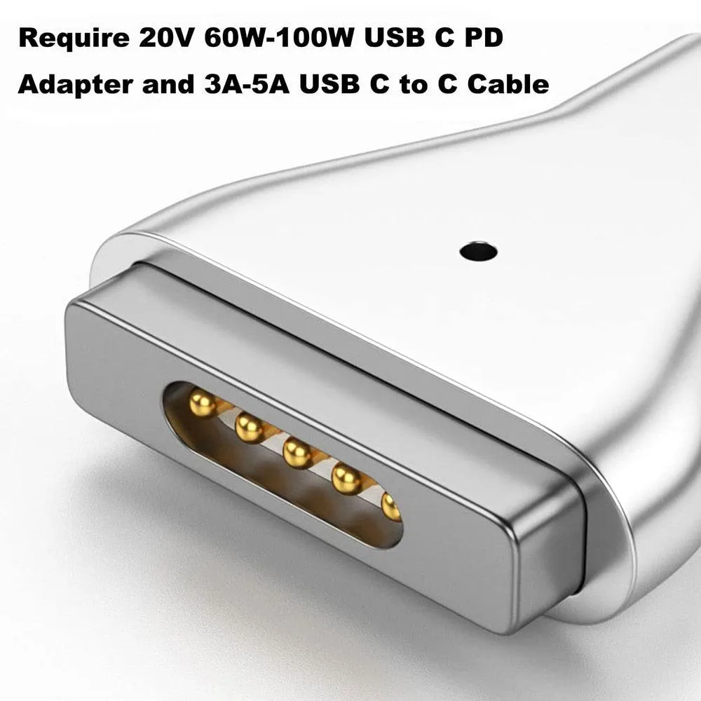 USB-C to MagSafe 2 Adapter for MacBook Air/Pro: Use Any 60W  Power Delivery Charger to Charge Your Mac