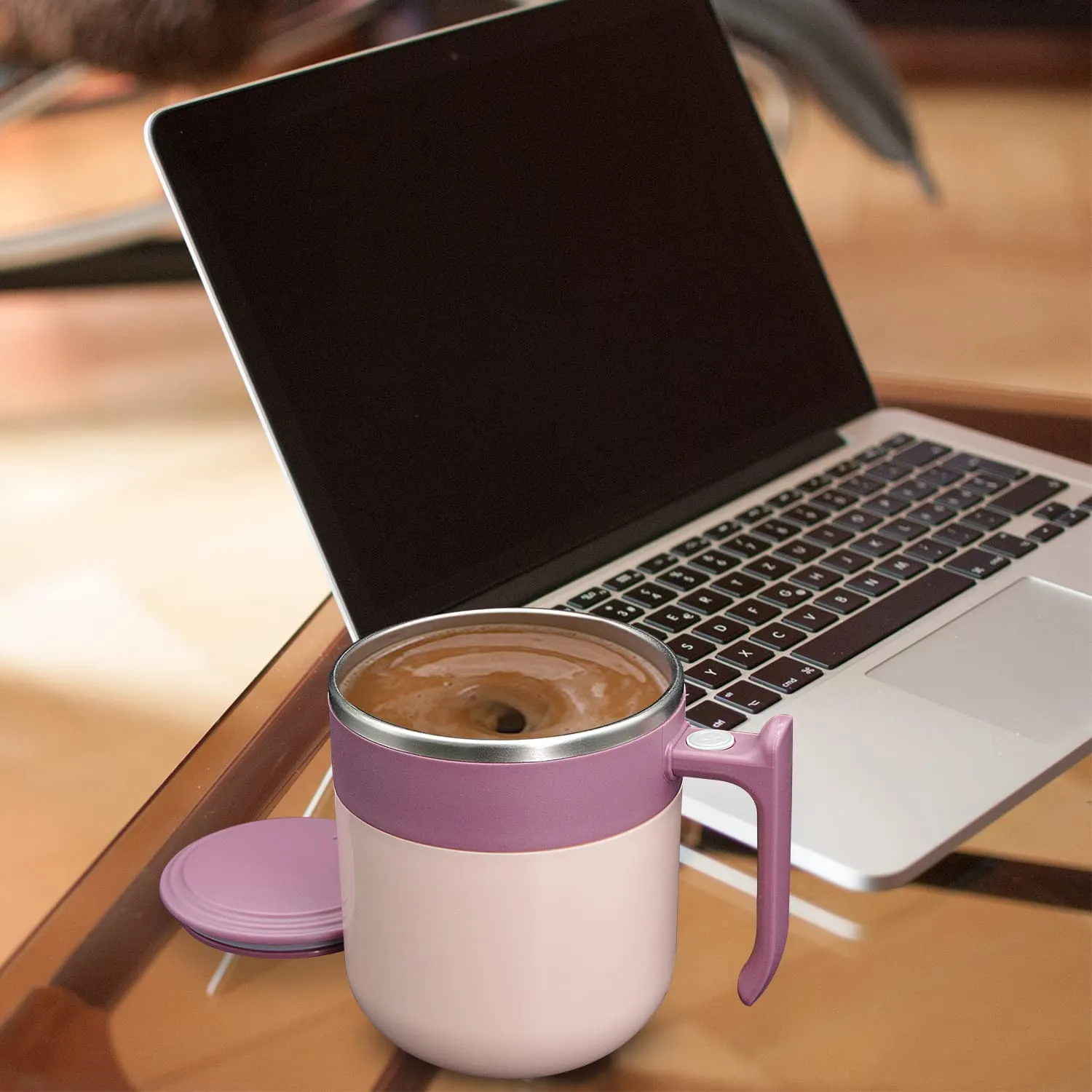 USB Rechargeable Stainless Steel  Automatic Stirring Coffee Mug