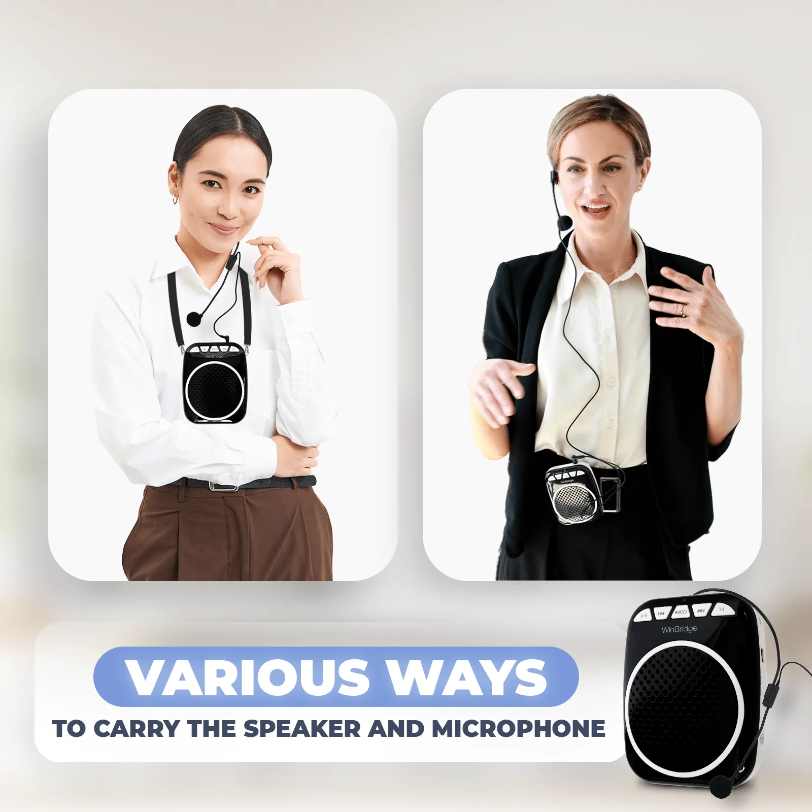 WinBridge WB001 Portable Voice Amplifier Rechargeable Ultralight For Teachers