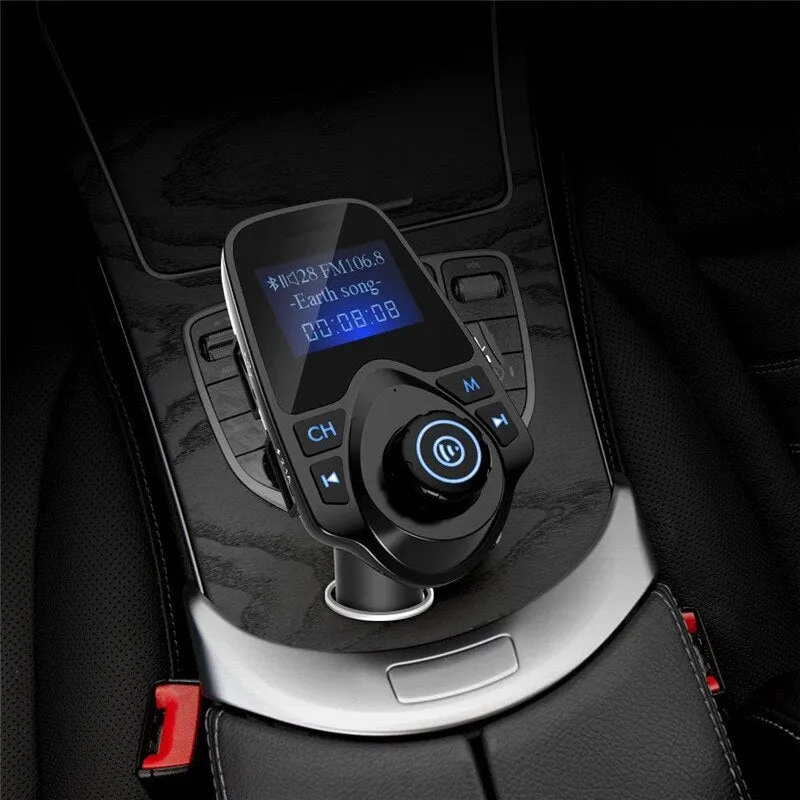 Wireless Bluetooth FM Transmitter FM Modulator HandsFree Car Kit Radio Adapter USB Charger MP3 Music Player For iPhone Samsung