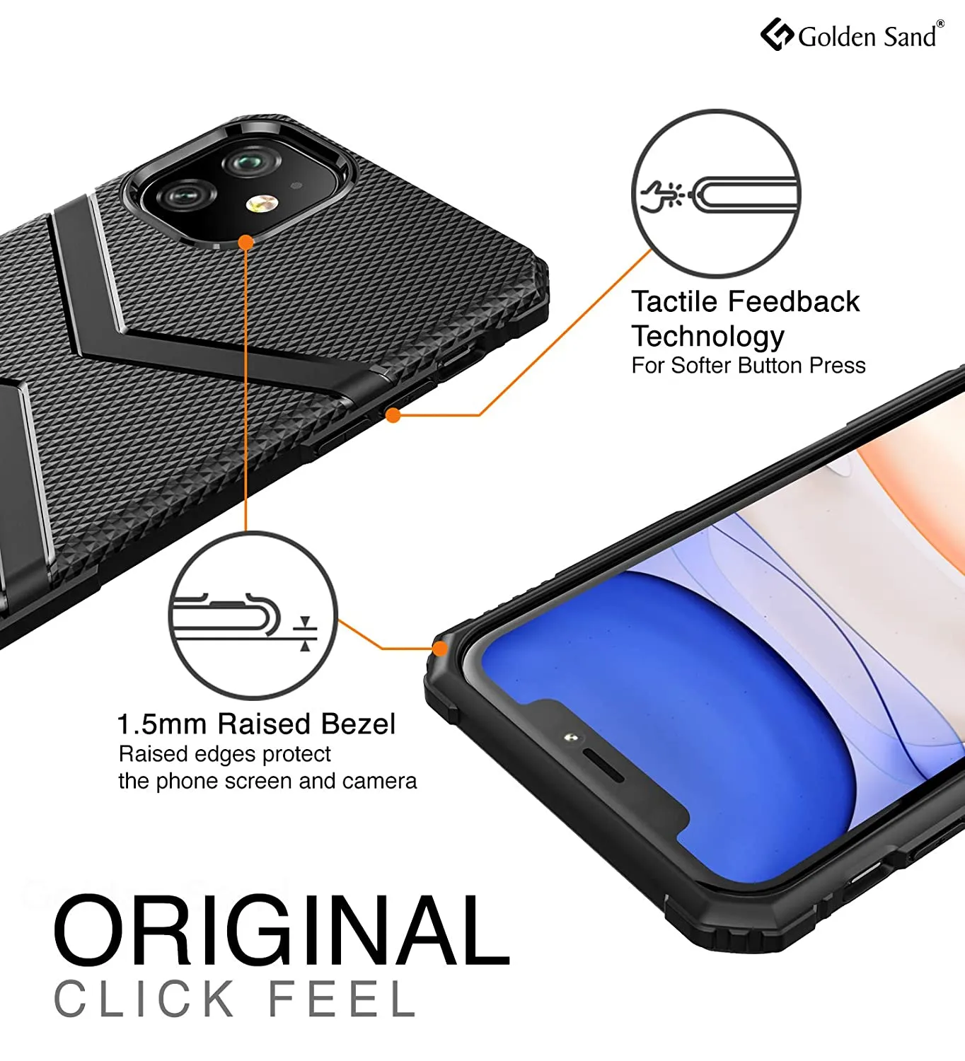 X-Armor Military Series Shock Proof Back Cover for Apple iPhone 11 6.1 inch, Black