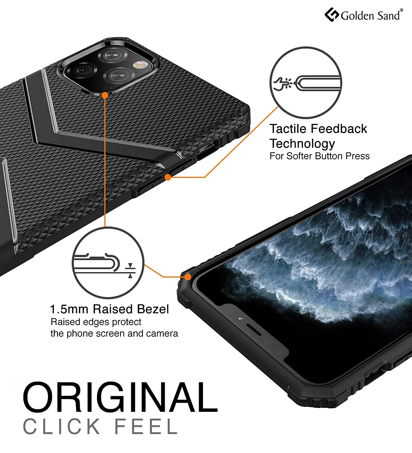 X-Armor Military Series Shock Proof Back Cover for Apple iPhone 11 Pro 5.8 inch, Black