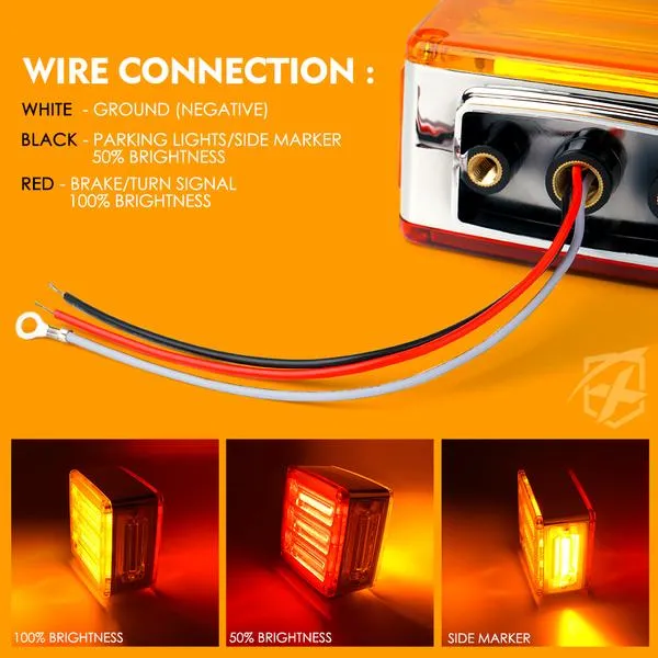 Xprite Truck Fender Pedestal Marker Lights (Dual Face) Pillar Series LED - TS-TRUCK-G1